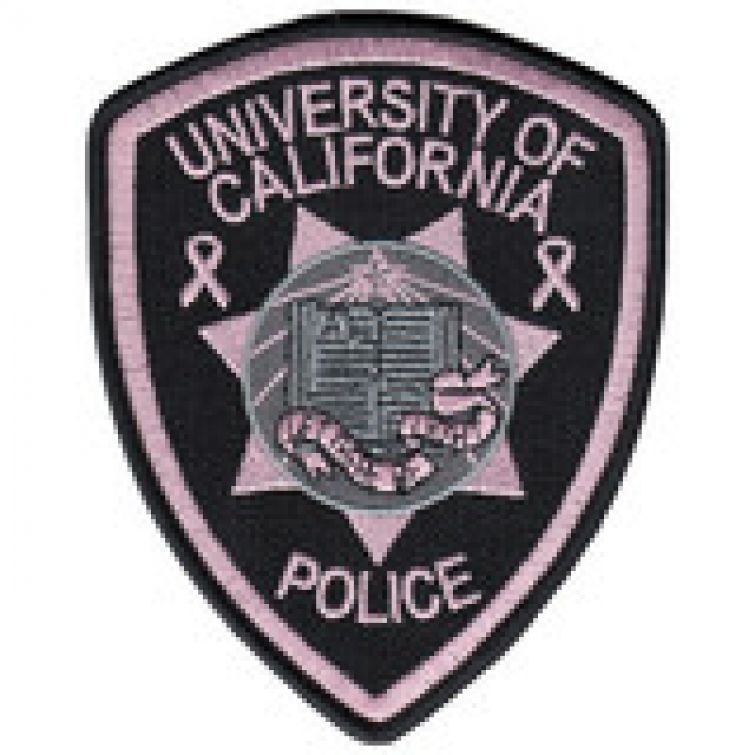 UNIVERSITY OF CALIFORNIA POLICE PINK SHOULDER PATCH - SEW ON.